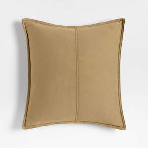 Crate&Barrel Camel Tan Pillow Cover – Cotton Denim – 2 Available – NWOT